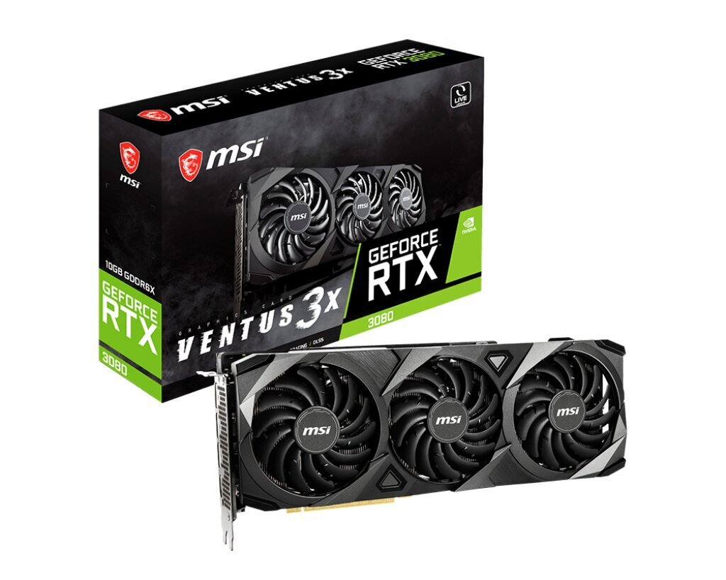 MSI GeForce RTX 3080 Ventus 3X OC LHR hinta ja tiedot | Näytönohjaimet | hobbyhall.fi