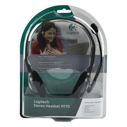 Logitech Stereo Headset H110 981-000271 hinta ja tiedot | Kuulokkeet | hobbyhall.fi