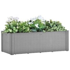 vidaXL Itsekasteleva korotettu kukkalaatikko harmaa 100x43x33 cm hinta ja tiedot | Istutusruukut ja minikasvihuoneet | hobbyhall.fi