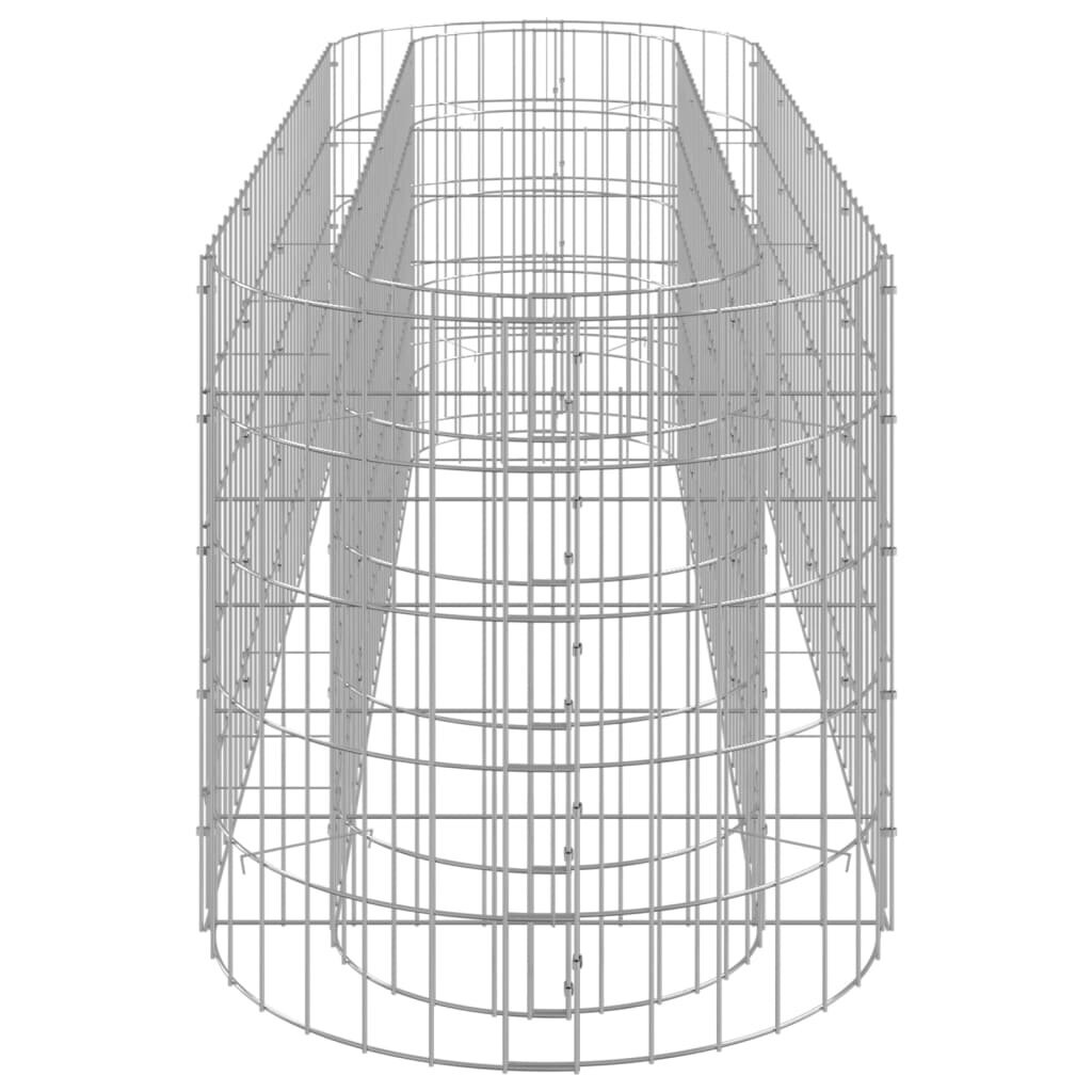 vidaXL Korotettu kivikori/kukkalaatikko galvanoitu rauta 190x50x50 cm hinta ja tiedot | Istutusruukut ja minikasvihuoneet | hobbyhall.fi