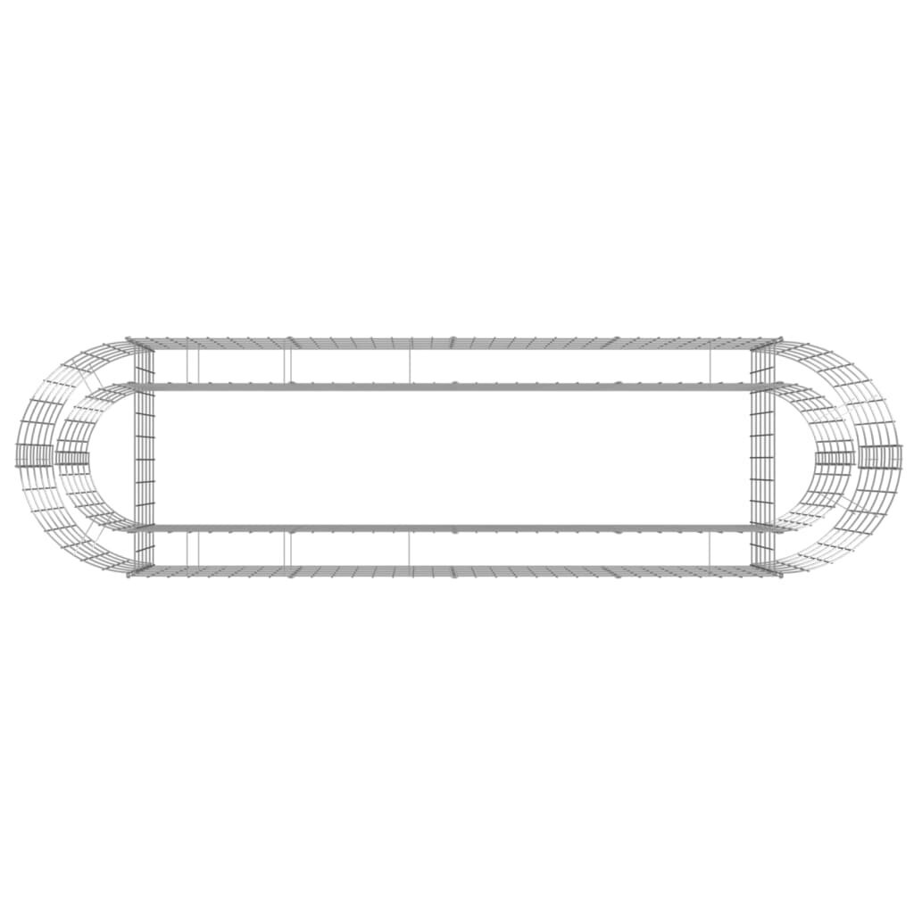 vidaXL Korotettu kivikori/kukkalaatikko galvanoitu rauta 190x50x50 cm hinta ja tiedot | Istutusruukut ja minikasvihuoneet | hobbyhall.fi