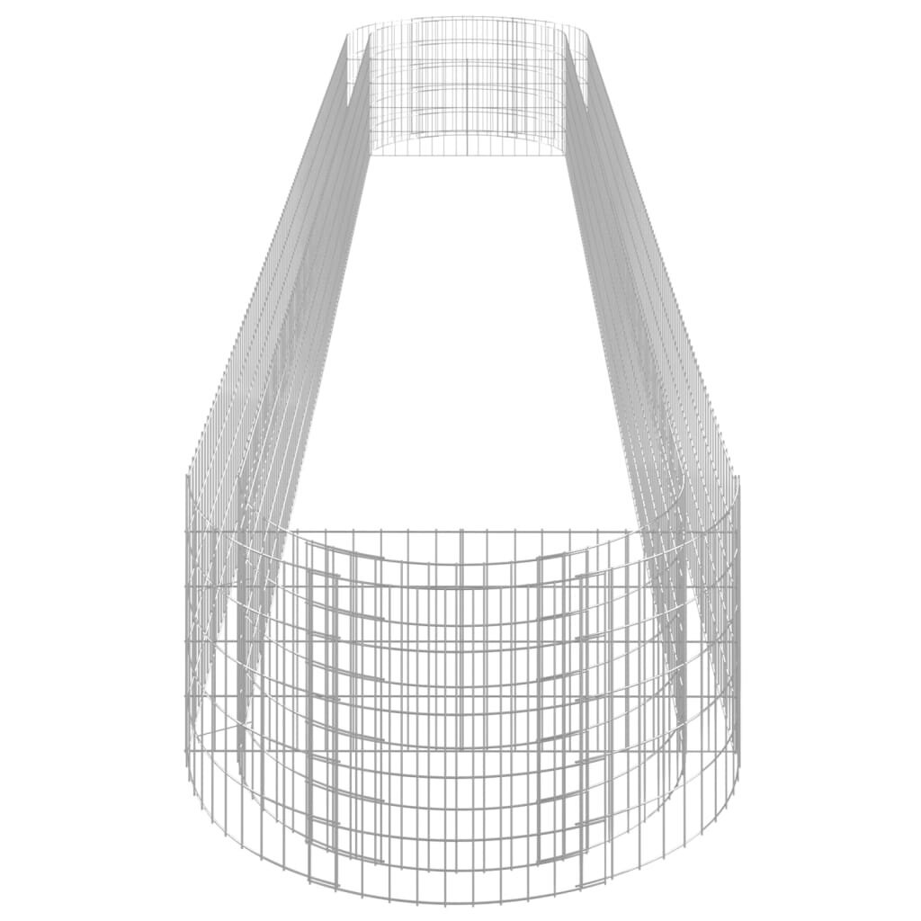 vidaXL Korotettu kivikori/kukkalaatikko galvanoitu rauta 600x100x50 cm hinta ja tiedot | Istutusruukut ja minikasvihuoneet | hobbyhall.fi