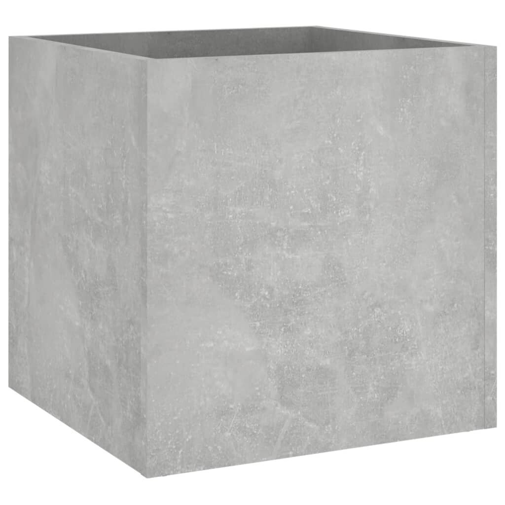 vidaXL Kukkalaatikko betoninharmaa 40x40x40 cm tekninen puu hinta ja tiedot | Kukkaruukut | hobbyhall.fi