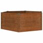 vidaXL Korotettu kukkalaatikko ruoste 129x129x45 cm Corten teräs hinta ja tiedot | Kukkalaatikot | hobbyhall.fi