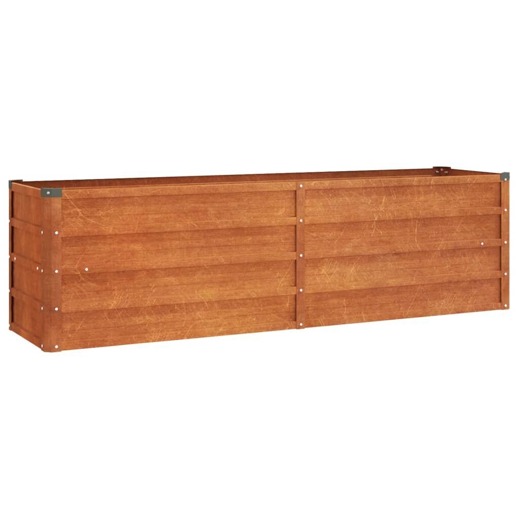 vidaXL Korotettu kukkalaatikko ruoste 160x40x45 cm Corten teräs hinta ja tiedot | Kukkaruukut | hobbyhall.fi