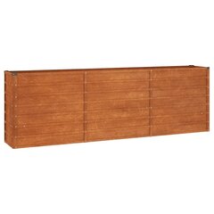 vidaXL Korotettu kukkalaatikko ruoste 240x40x77 cm Corten teräs hinta ja tiedot | Kukkaruukut | hobbyhall.fi