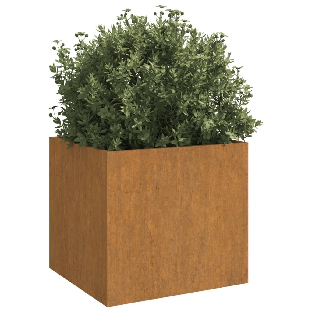 vidaXL Kukkalaatikot 2 kpl 32x30x29 cm Corten teräs hinta ja tiedot | Kukkalaatikot | hobbyhall.fi