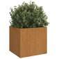 vidaXL Kukkalaatikot 2 kpl 32x30x29 cm Corten teräs hinta ja tiedot | Kukkalaatikot | hobbyhall.fi