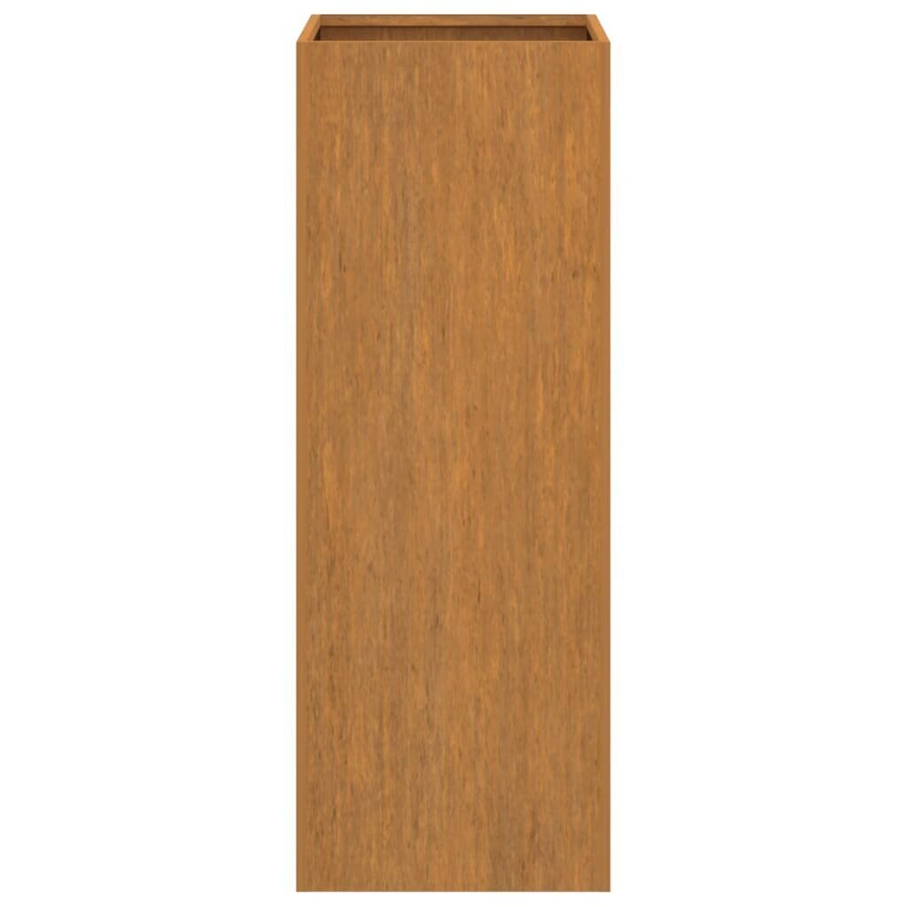 vidaXL Kukkalaatikko 32x27,5x75 cm Corten teräs hinta ja tiedot | Kukkaruukut | hobbyhall.fi