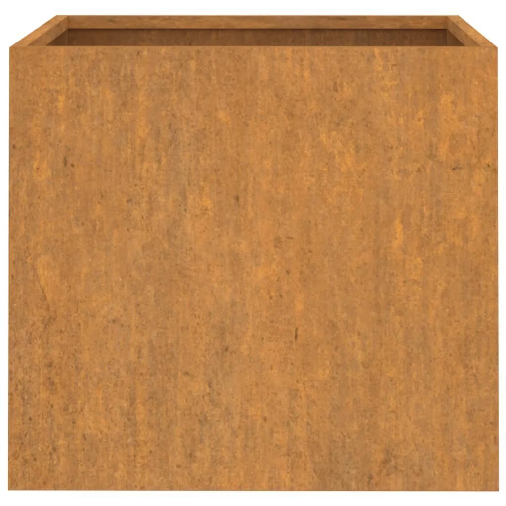 vidaXL Kukkalaatikot 2 kpl 49x47x46 cm Corten teräs hinta ja tiedot | Kukkalaatikot | hobbyhall.fi