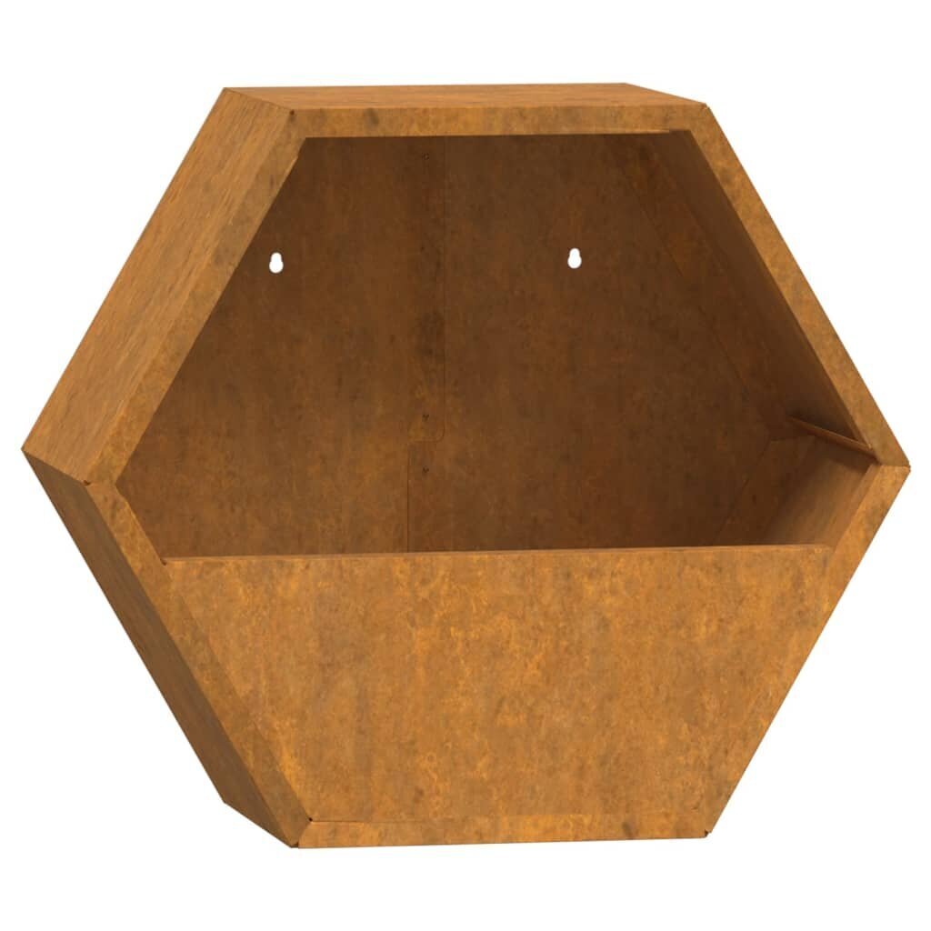 vidaXL Kukkalaatikot 2 kpl ruoste Corten teräs 30x10x25 cm hinta ja tiedot | Istutusruukut ja minikasvihuoneet | hobbyhall.fi