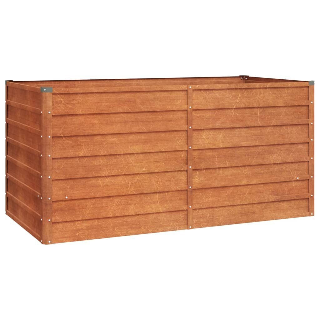 vidaXL Korotettu kukkalaatikko ruoste 160x80x77 cm Corten teräs hinta ja tiedot | Istutusruukut ja minikasvihuoneet | hobbyhall.fi