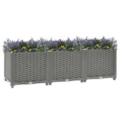 vidaXL Korotettu kukkalaatikko 120x40x38 cm polypropeeni hinta ja tiedot | Istutusruukut ja minikasvihuoneet | hobbyhall.fi