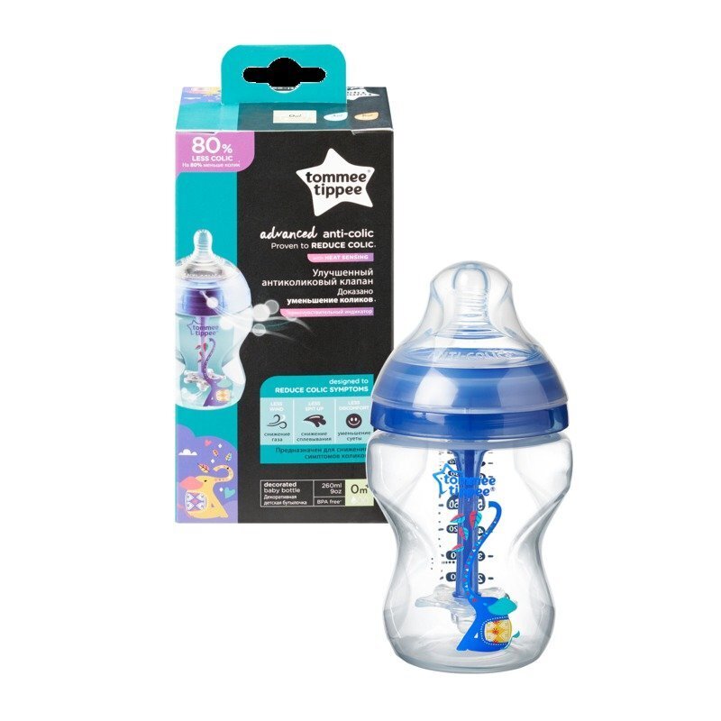 Pullo Tommee Tippee Anti-Colic 0+ kk, 260 ml hinta ja tiedot | Tuttipullot ja tarvikkeet | hobbyhall.fi