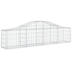 vidaXL Kaarevat kivikorit 7 kpl 200x30x40/60 cm galvanoitu rauta hinta ja tiedot | Aidat ja tarvikkeet | hobbyhall.fi