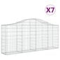 vidaXL Kaarevat kivikorit 7 kpl 200x30x80/100 cm galvanoitu rauta hinta ja tiedot | Aidat ja tarvikkeet | hobbyhall.fi