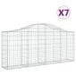 vidaXL Kaarevat kivikorit 7 kpl 200x30x80/100 cm galvanoitu rauta hinta ja tiedot | Aidat ja tarvikkeet | hobbyhall.fi