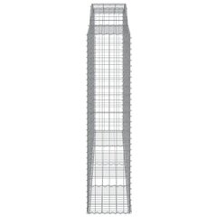 vidaXL Kaareva kivikori 300x50x200/220 cm galvanoitu rauta hinta ja tiedot | Aidat ja tarvikkeet | hobbyhall.fi