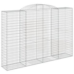 vidaXL Kaareva kivikori 300x50x200/220 cm galvanoitu rauta hinta ja tiedot | Aidat ja tarvikkeet | hobbyhall.fi