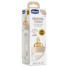 CHICCO Tuttipullo Original Touch, neutraali, lateksi, 250 ml hinta ja tiedot | Tuttipullot ja tarvikkeet | hobbyhall.fi