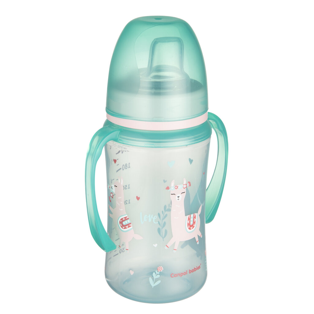 Harjoituskuppi Canpol Babies EasyStart, eksoottiset eläimet 240 ml, 35/208, harmaa hinta ja tiedot | Tuttipullot ja tarvikkeet | hobbyhall.fi