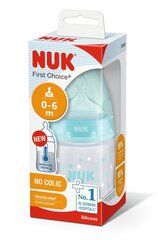 Polypropeenipullo lämpötilansäätimellä NUK FC +, 150 ml, 0-6 kuukautta. hinta ja tiedot | NUK Vauvatarvikkeet | hobbyhall.fi