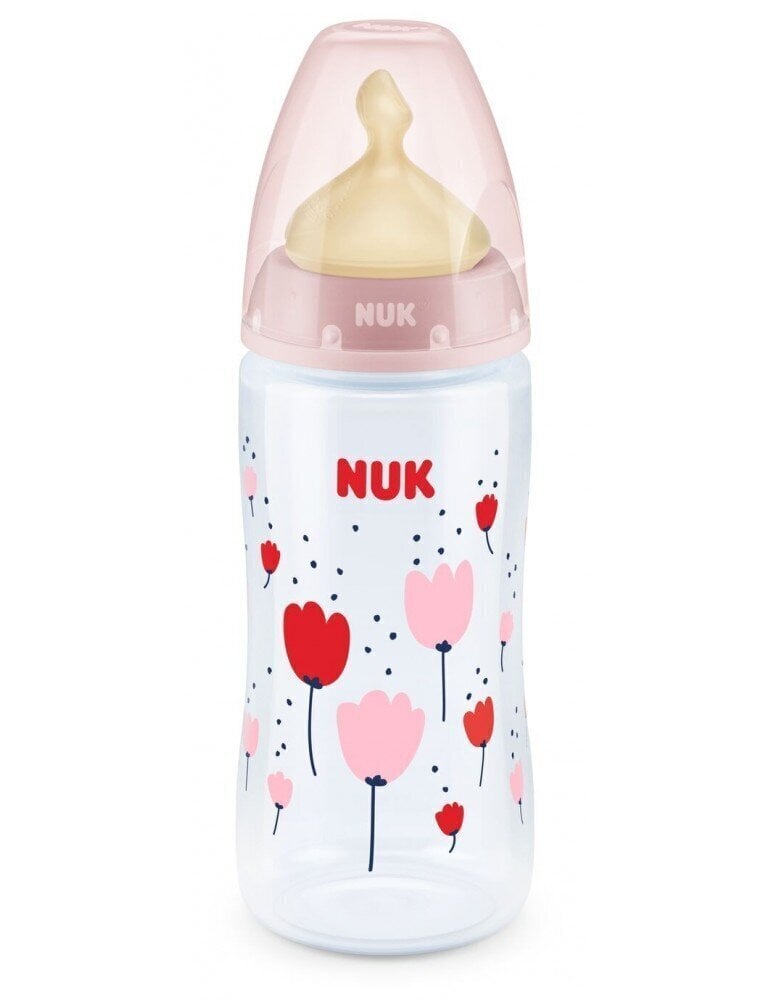 Polypropeenipullo lämpötilansäätimellä NUK FC +, 300 ml, 0-6 kuukautta.. hinta ja tiedot | Tuttipullot ja tarvikkeet | hobbyhall.fi