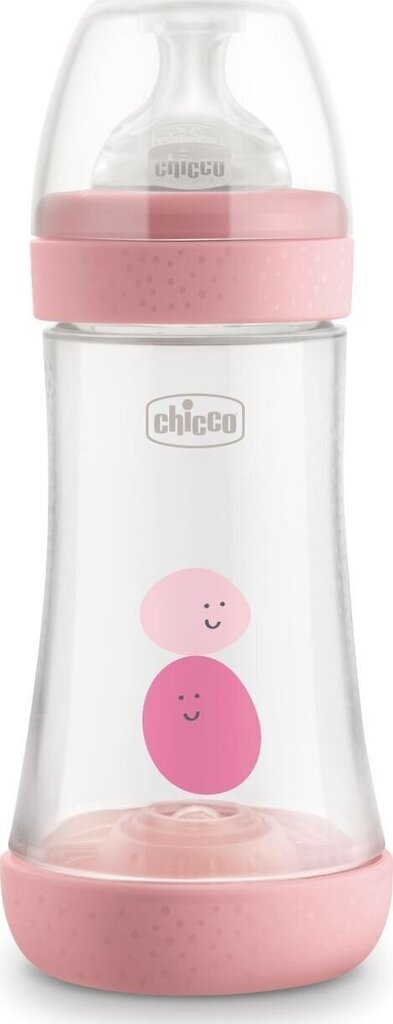 Tuttipullo Chicco Perfect-5, pinkki, 2+ kk 240 ml. hinta ja tiedot | Tuttipullot ja tarvikkeet | hobbyhall.fi