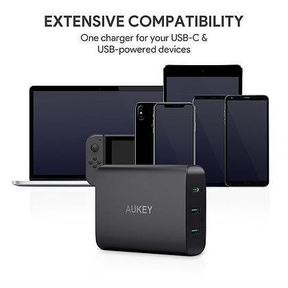 Aukey 72W PD PA-Y12 (LLTSEU178245) hinta ja tiedot | Puhelimen laturit | hobbyhall.fi