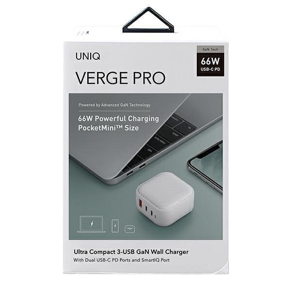 Uniq Verge Pro Gan, USB-C hinta ja tiedot | Puhelimen laturit | hobbyhall.fi