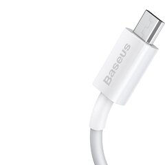 Baseus USB - micro USB, 2m BSU2825WHT hinta ja tiedot | Puhelinkaapelit | hobbyhall.fi