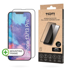 Toti Premium 4779040337778 PREMIUM TEMPERED screen protector glass 3D full cover for iPhone 13/13 Pro (6,1'') Black hinta ja tiedot | Näytönsuojakalvot ja -lasit | hobbyhall.fi