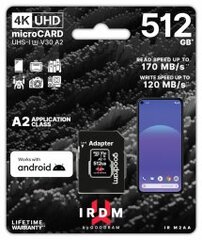 Goodram 512GB microSDXC + Adapter hinta ja tiedot | Kameran muistikortit | hobbyhall.fi