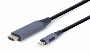 Gembird USB Type-C Male - HDMI Male 1.8m Space Grey hinta ja tiedot | Gembird Puhelimet, älylaitteet ja kamerat | hobbyhall.fi
