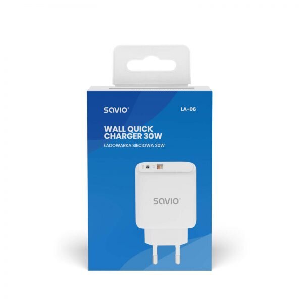 Savio USB Quick Charge 30W hinta ja tiedot | Puhelimen laturit | hobbyhall.fi