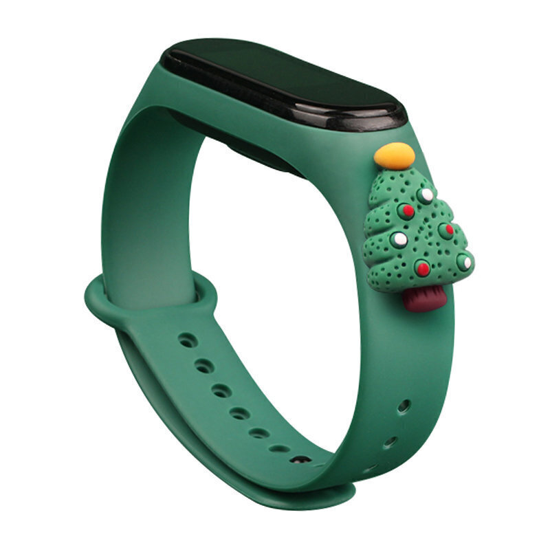 Hurtel Strap Xmas Wristband Yellow hinta ja tiedot | Älykellojen ja aktiivisuusrannekkeiden lisätarvikkeet | hobbyhall.fi