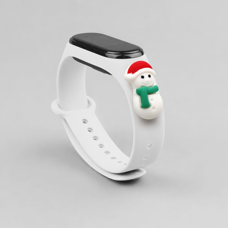 Hurtel Strap Xmas Wristband White hinta ja tiedot | Älykellojen ja aktiivisuusrannekkeiden lisätarvikkeet | hobbyhall.fi