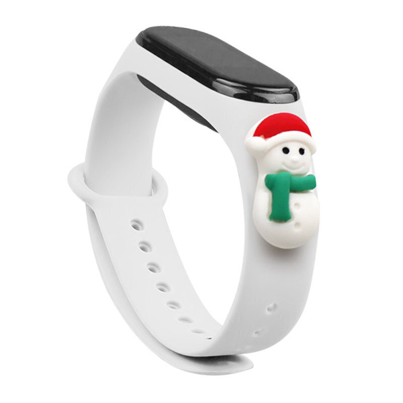 Hurtel Strap Xmas Wristband White hinta ja tiedot | Älykellojen ja aktiivisuusrannekkeiden lisätarvikkeet | hobbyhall.fi