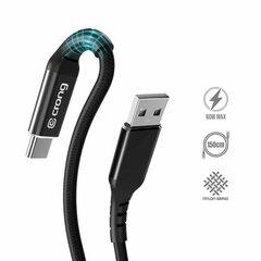 Crong Armor Link, USB-C - USB-A, 1.5 m hinta ja tiedot | Puhelinkaapelit | hobbyhall.fi