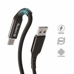 Crong Armor Link, USB-C - USB-A, 1.5 m hinta ja tiedot | Puhelinkaapelit | hobbyhall.fi