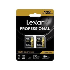 Lexar SDXC 128 GB + 128 GB hinta ja tiedot | Lexar Puhelimet, älylaitteet ja kamerat | hobbyhall.fi