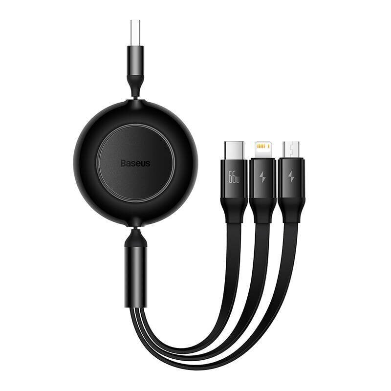 Baseus Bright Mirror 3, micro USB / USB-C / Lightning 66W, 1.1 m hinta ja tiedot | Puhelinkaapelit | hobbyhall.fi