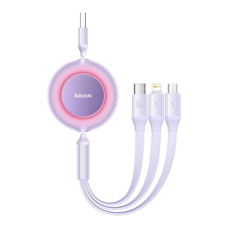 Baseus Bright Mirror 3, micro USB / USB-C / Lightning 66W, 1.1 m hinta ja tiedot | Puhelinkaapelit | hobbyhall.fi