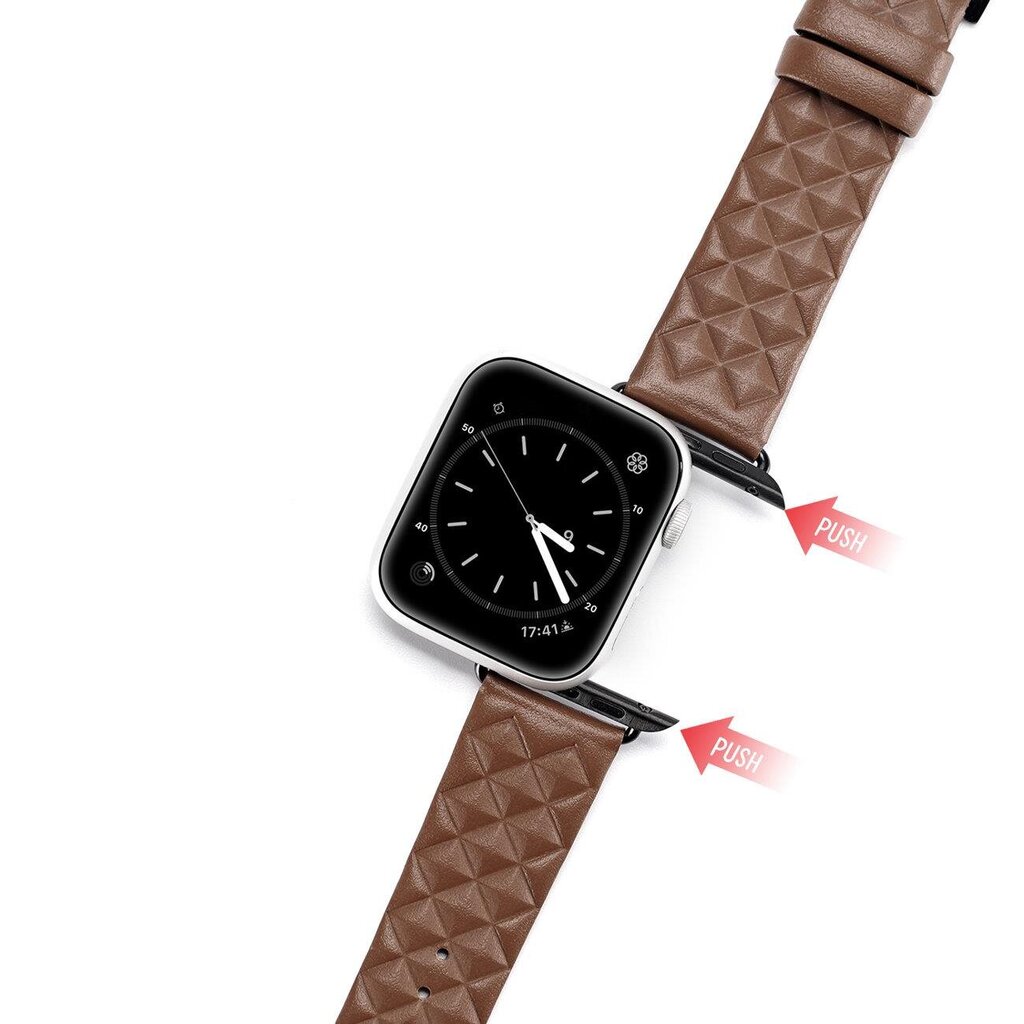 Dux Ducis Leather Watch Band Bracelet Genuine Brown hinta ja tiedot | Älykellojen ja aktiivisuusrannekkeiden lisätarvikkeet | hobbyhall.fi