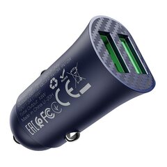 HOCO Z39 Car Charger 2 x USB QC 3.0 18W Blue hinta ja tiedot | Puhelimen laturit | hobbyhall.fi