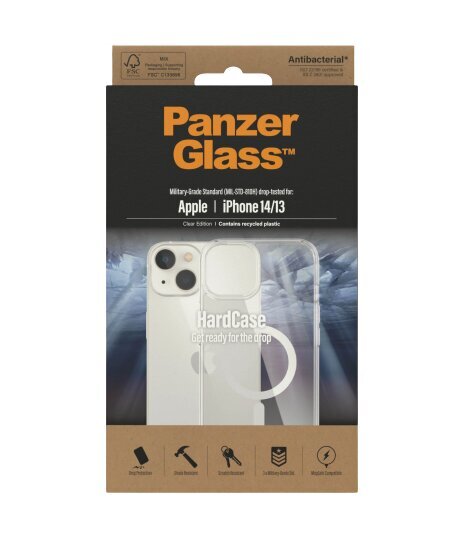 PanzerGlass HardCase skirtas Apple iPhone 13/14, läpinäkyvä hinta ja tiedot | Puhelimen kuoret ja kotelot | hobbyhall.fi