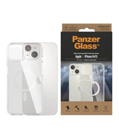 PanzerGlass HardCase skirtas Apple iPhone 13/14, läpinäkyvä hinta ja tiedot | Puhelimen kuoret ja kotelot | hobbyhall.fi