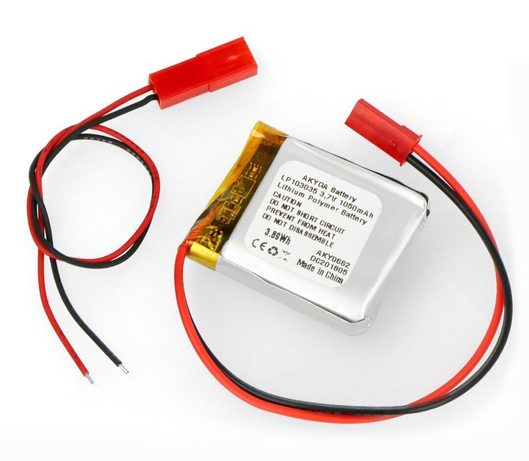 Akyga Li-Pol 1050mAh 1S 3.7V hinta ja tiedot | Auton akut | hobbyhall.fi