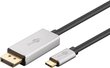 Goobay USB-C DisplayPort 60176 2 m hinta ja tiedot | Puhelinkaapelit | hobbyhall.fi