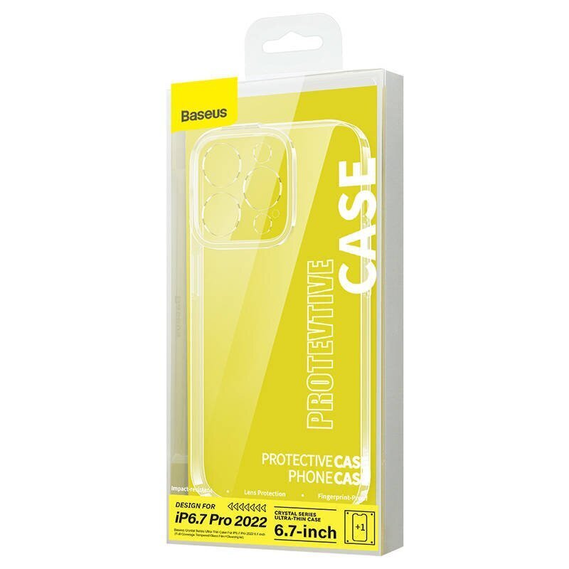 Baseus Crystal iPhone 14 Pro Max hinta ja tiedot | Puhelimen kuoret ja kotelot | hobbyhall.fi